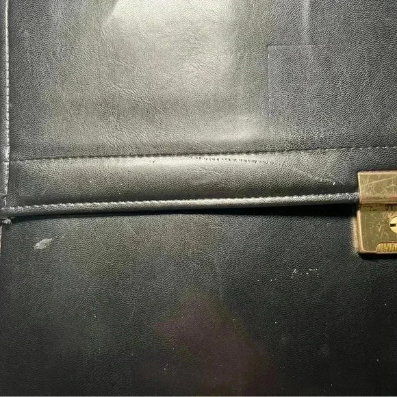 Amiet Swiss Black Leather Portfolio File / Document Bag - Picture 11 of 16
